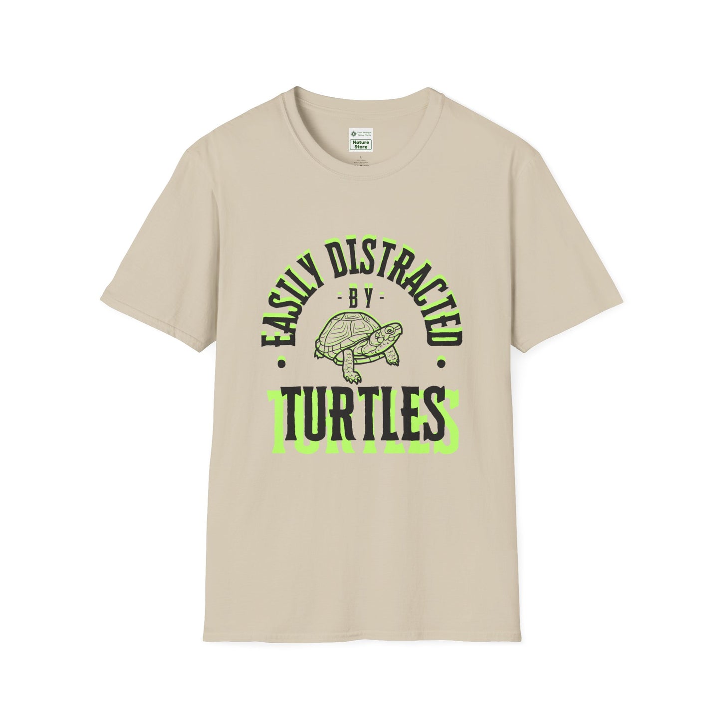 Unisex Softstyle T-Shirt, Distracted by Turtles