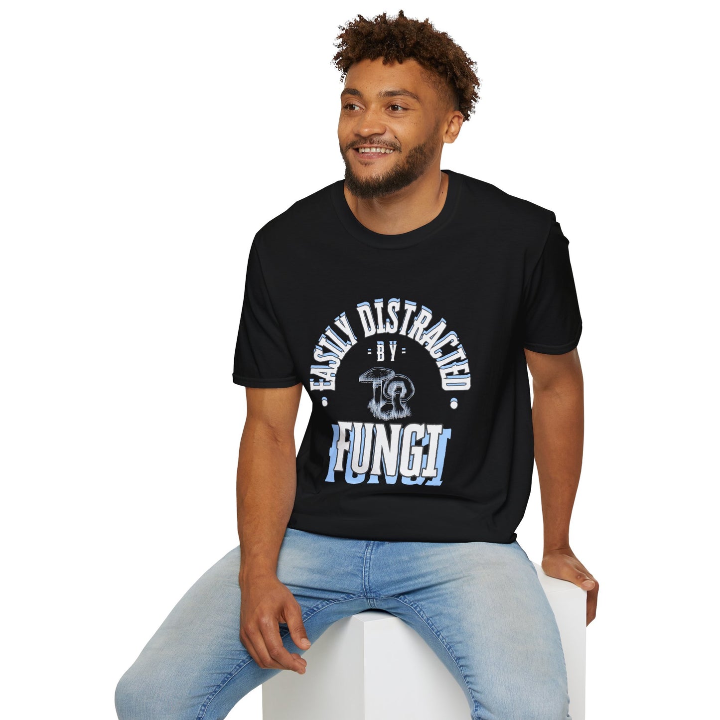 Unisex Softstyle T-Shirt, Distracted by Fungi