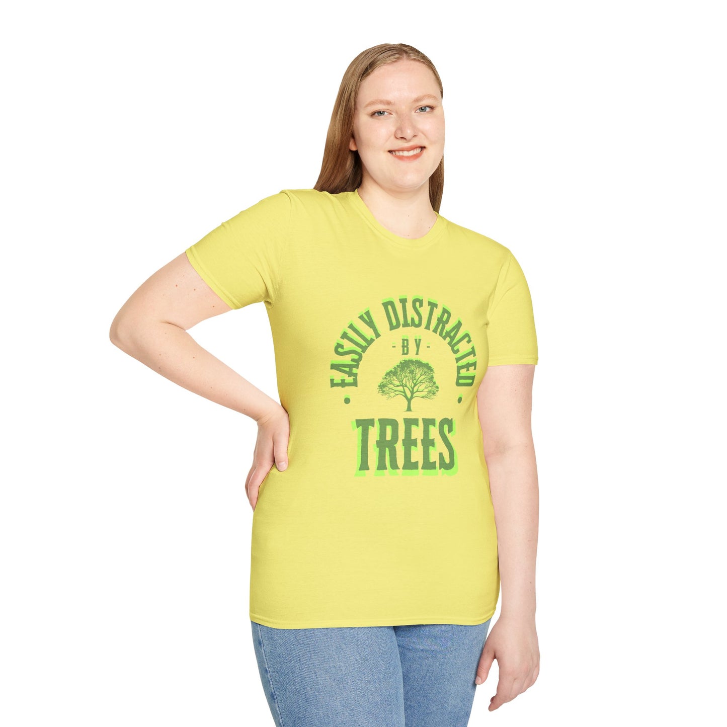 T-Shirt Unisex Softstyle, Distracted by Trees