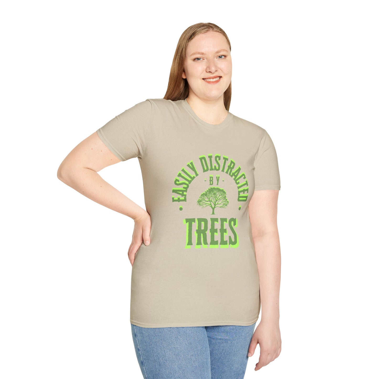 T-Shirt Unisex Softstyle, Distracted by Trees