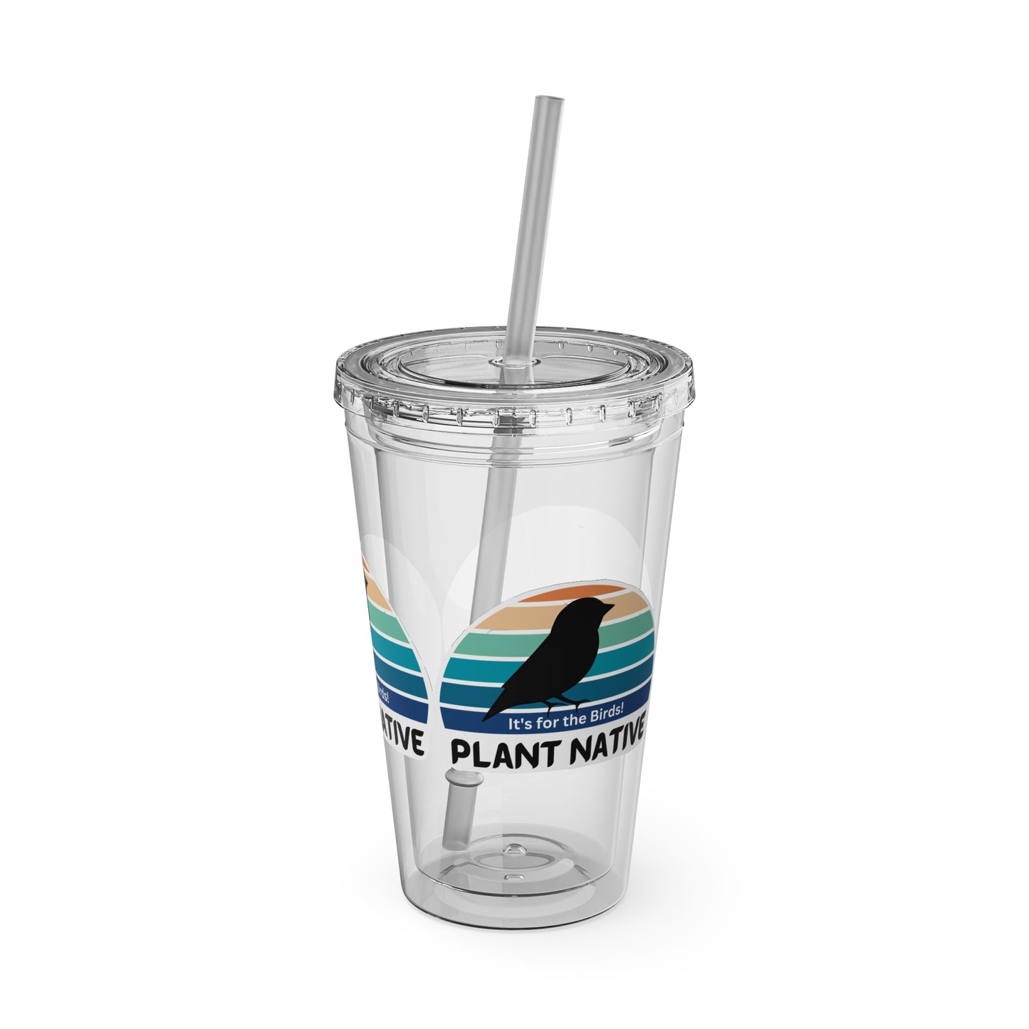 Tumbler with Straw, 16oz, It's For The Birds