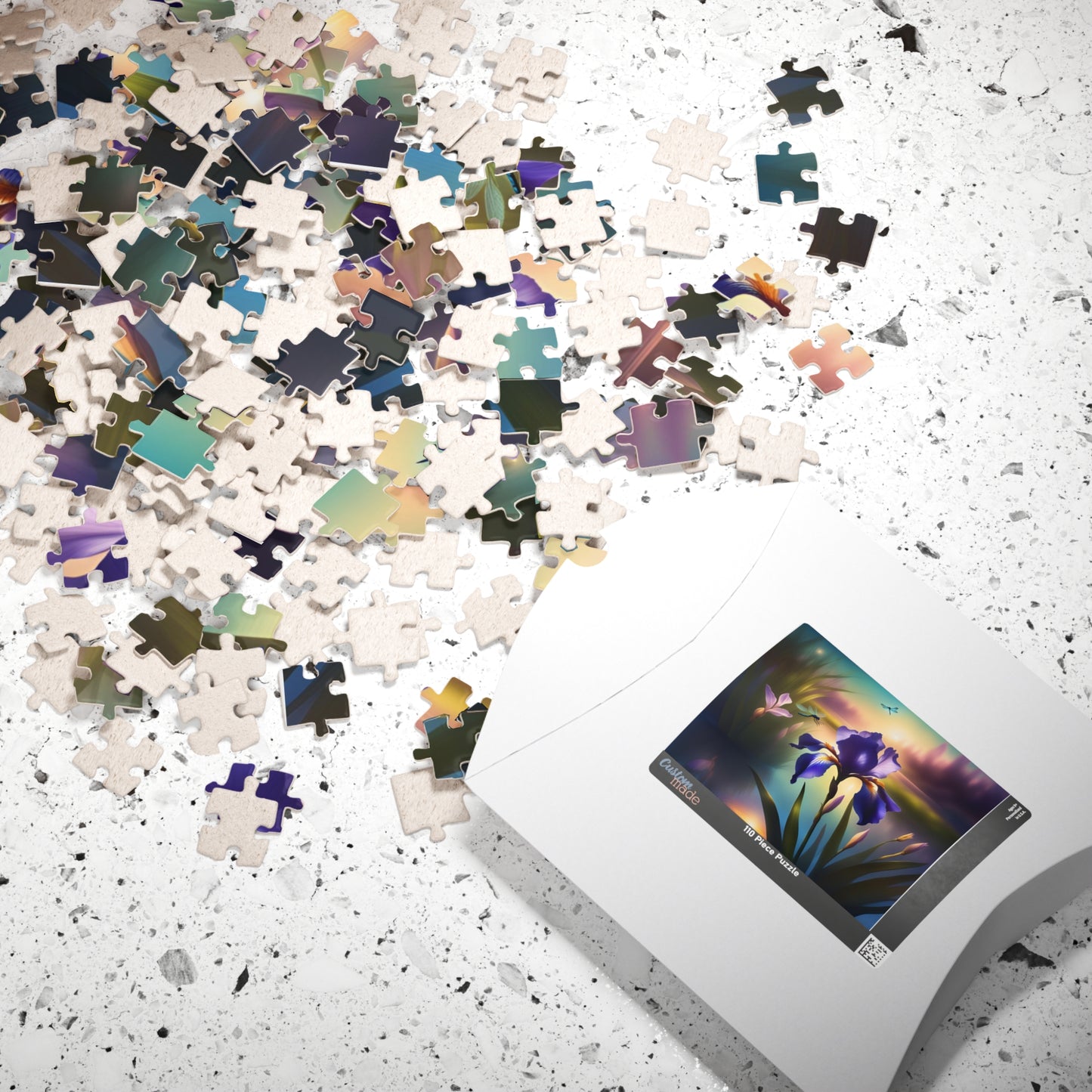 Puzzle, Blue Flag Iris & Dragonflies (110, 252, 520, 1014-piece)