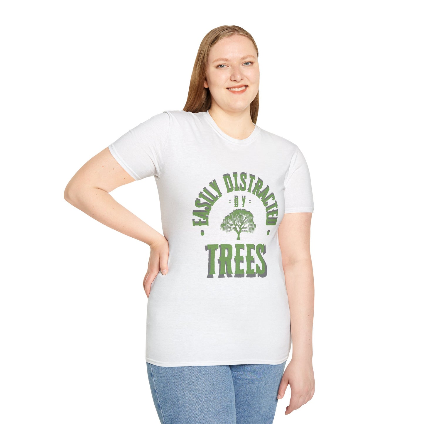 T-Shirt Unisex Softstyle, Distracted by Trees