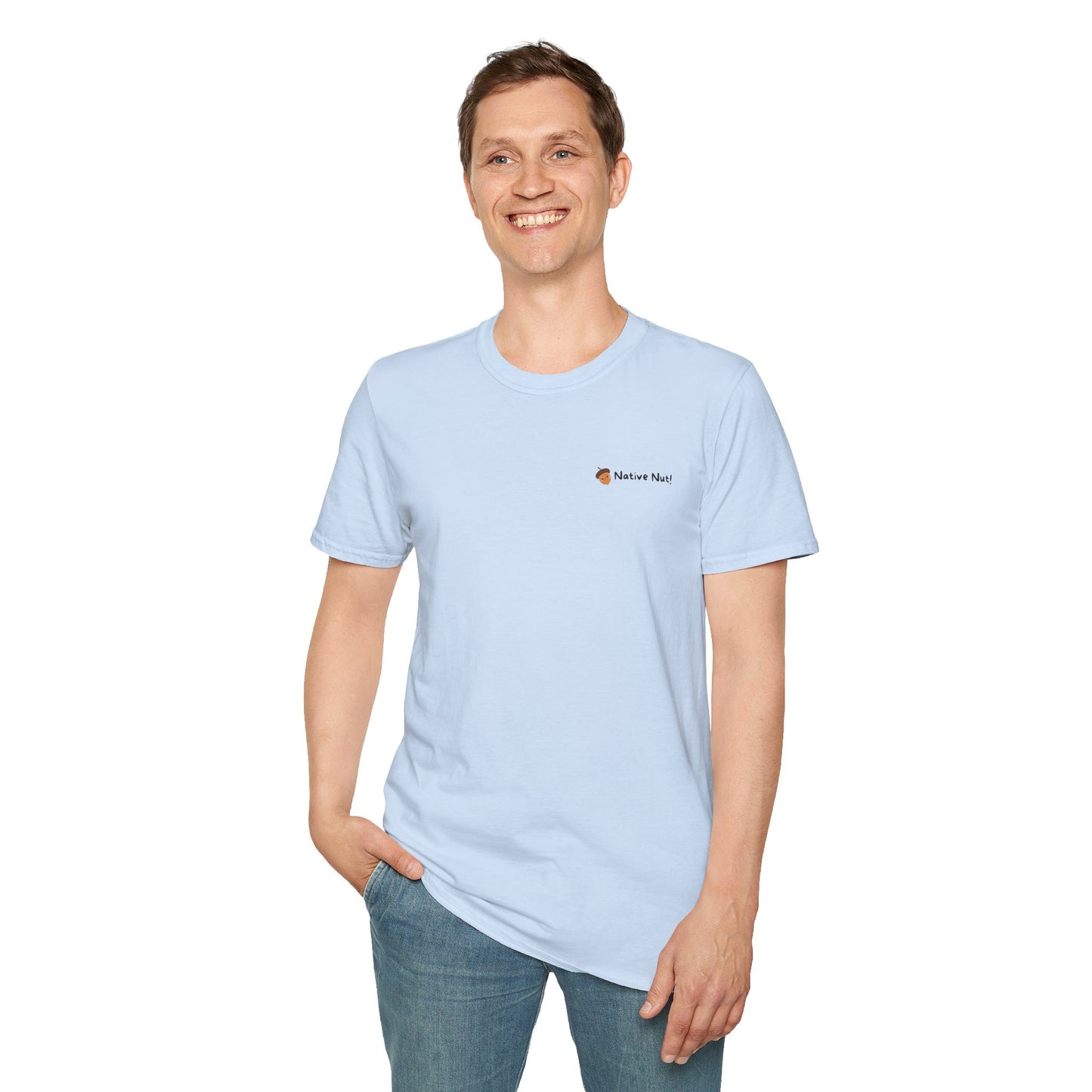 Unisex Softstyle T-Shirt, Native Nut! (Back)