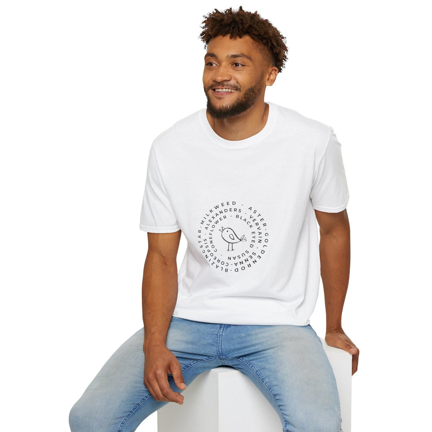 T-Shirt Unisex Softstyle, Native Plants & Birds