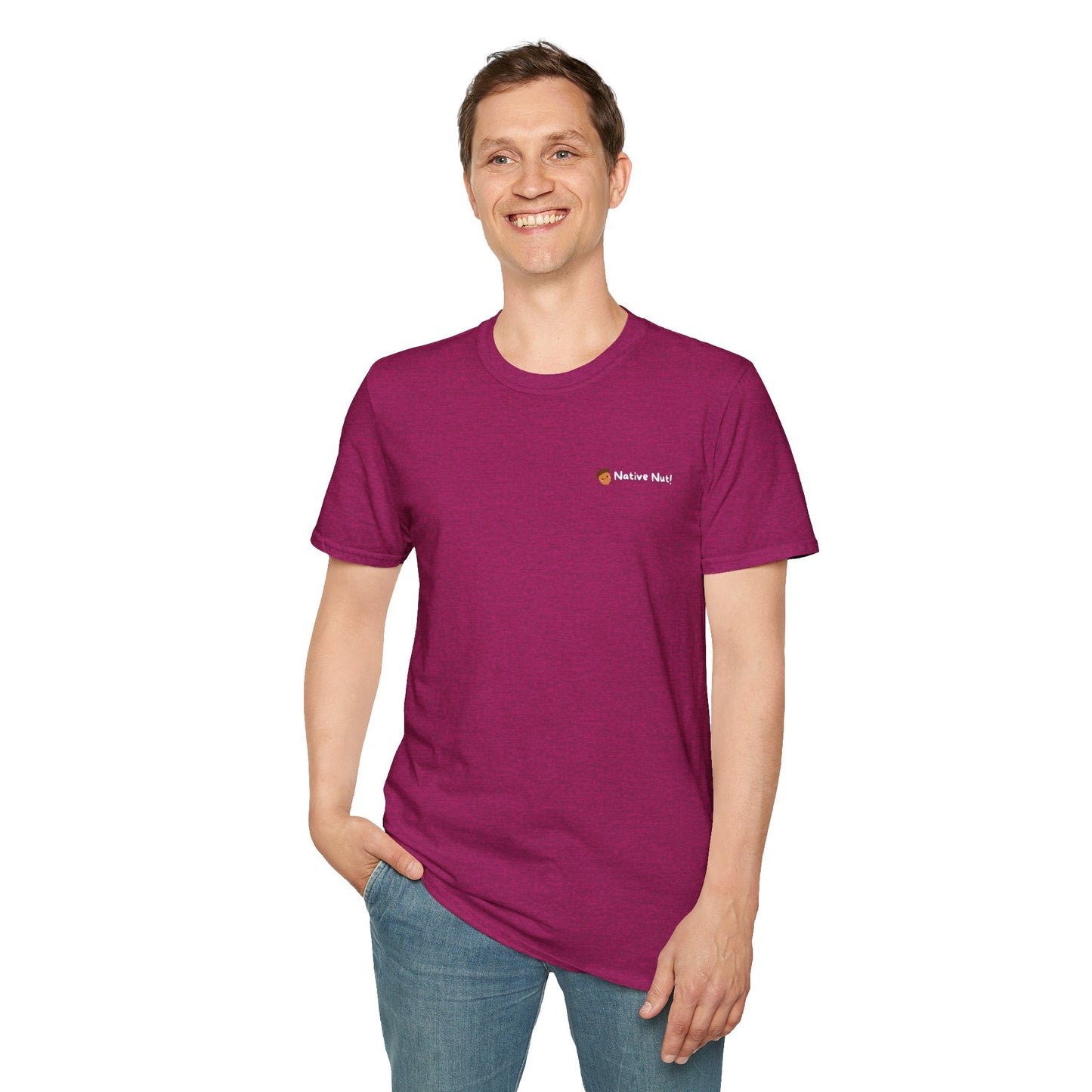 Unisex Softstyle T-Shirt, Native Nut! (Back)