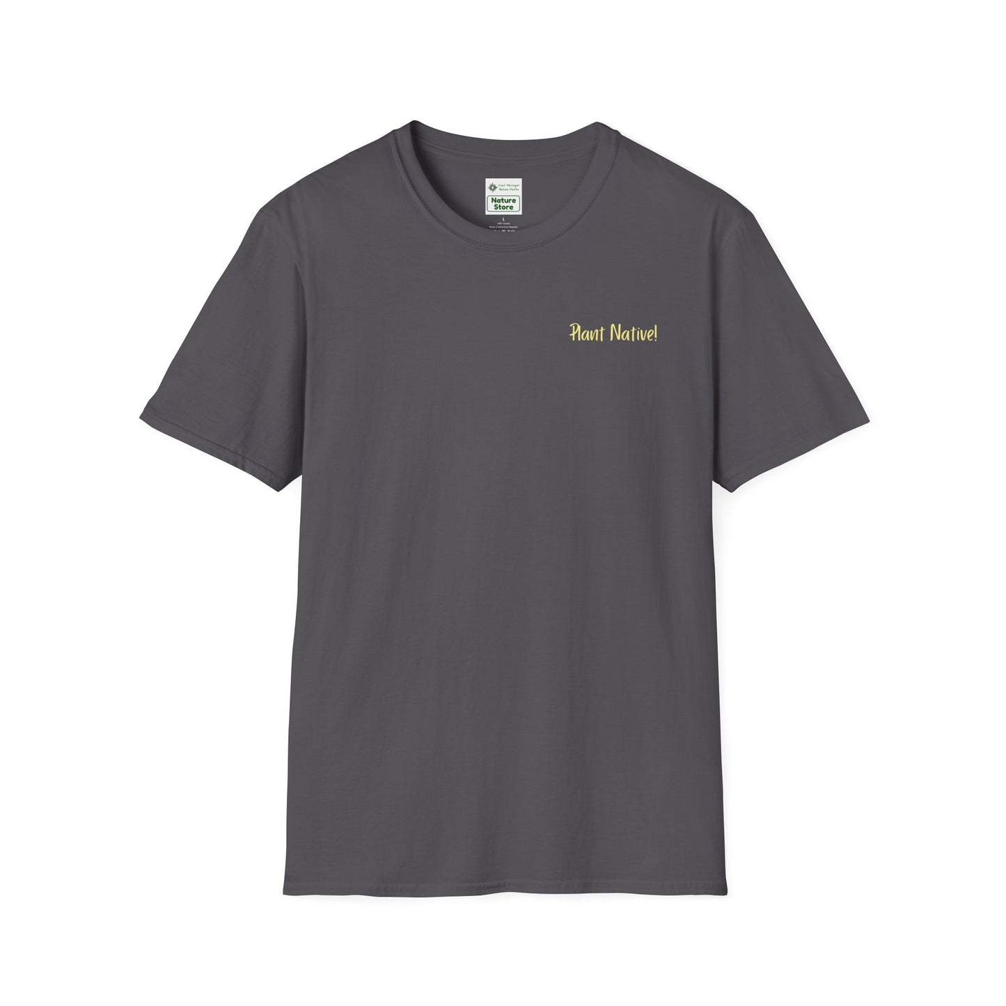 Unisex Softstyle T-Shirt I Love Native Plants, Asters (Back)