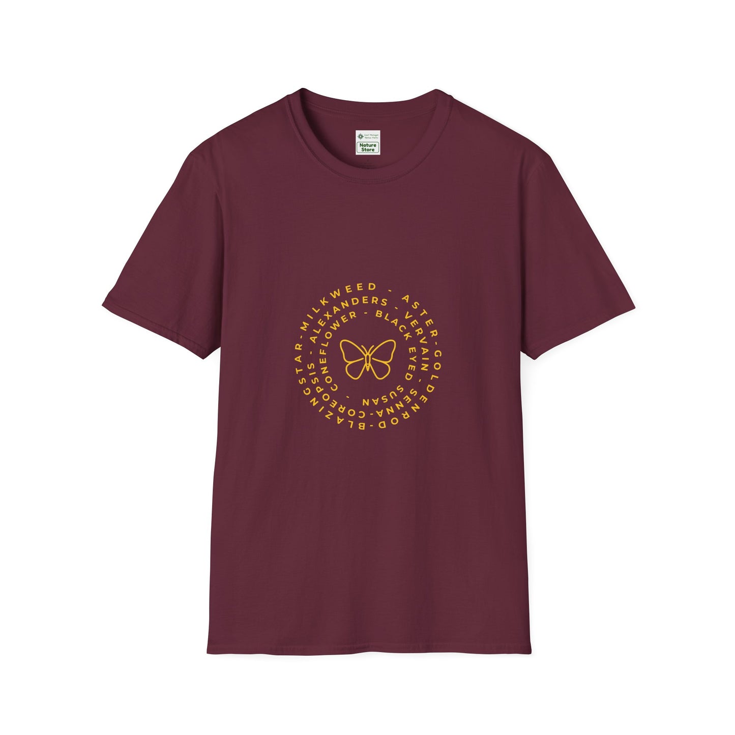 T-Shirt Unisex Softstyle, Native Plants & Butterflies
