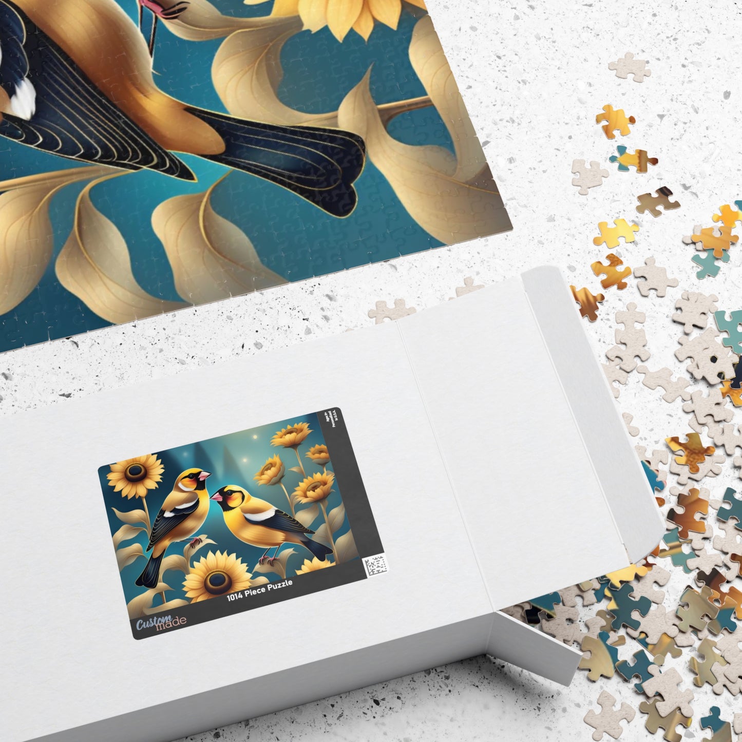 Puzzle, Sunflowers & Goldfinches (110, 252, 520, 1014-piece)