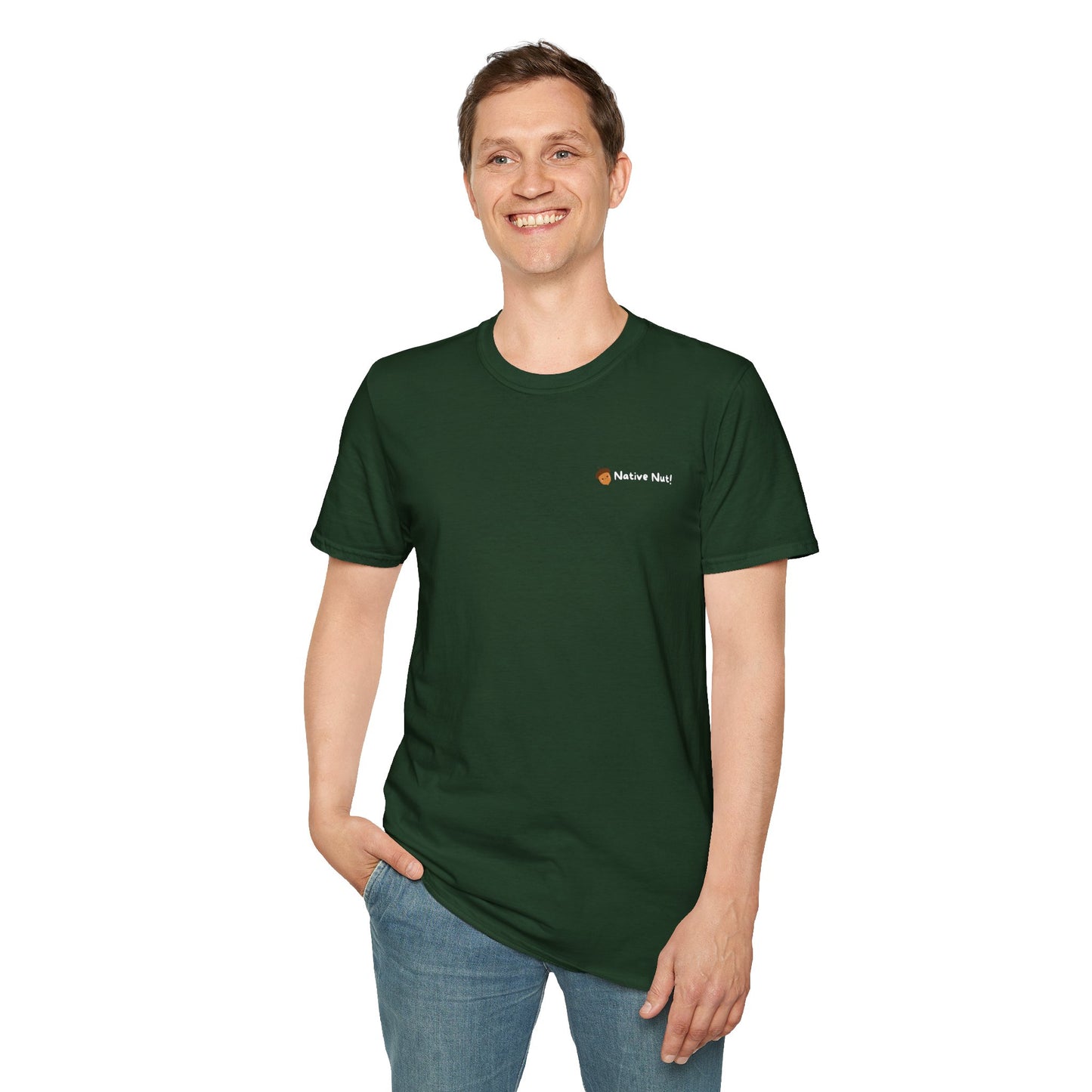 Unisex Softstyle T-Shirt, Native Nut! (Back)