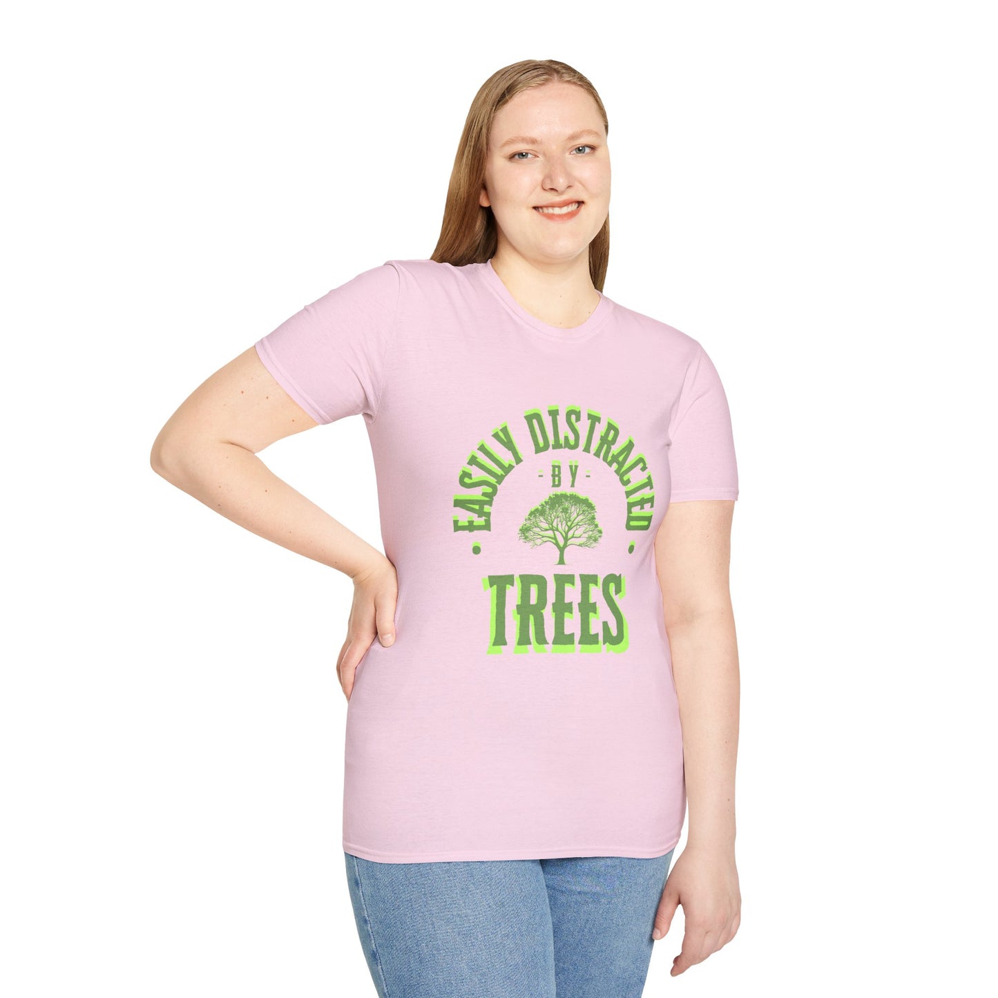 T-Shirt Unisex Softstyle, Distracted by Trees