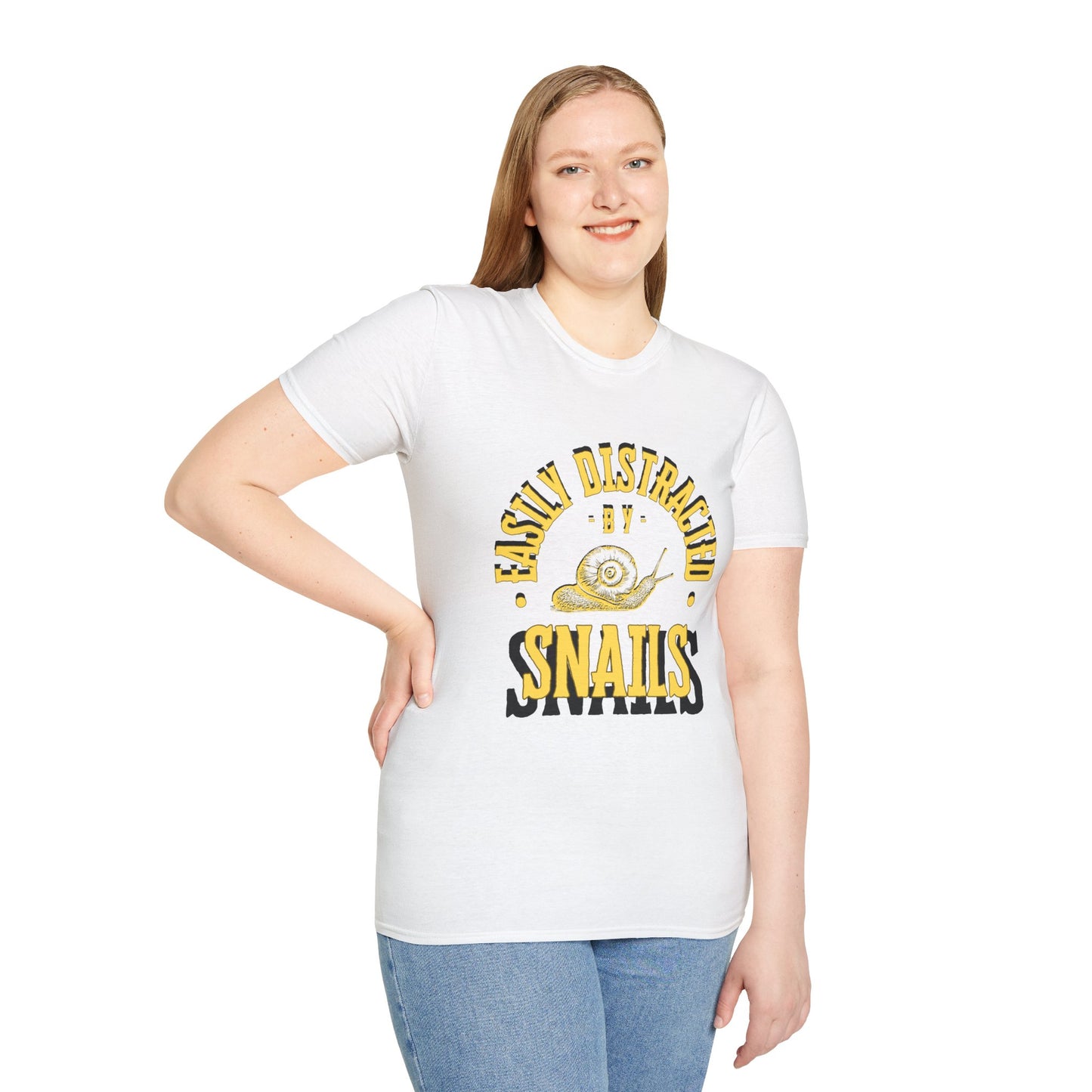 Unisex Softstyle T-Shirt, Distracted by Snails