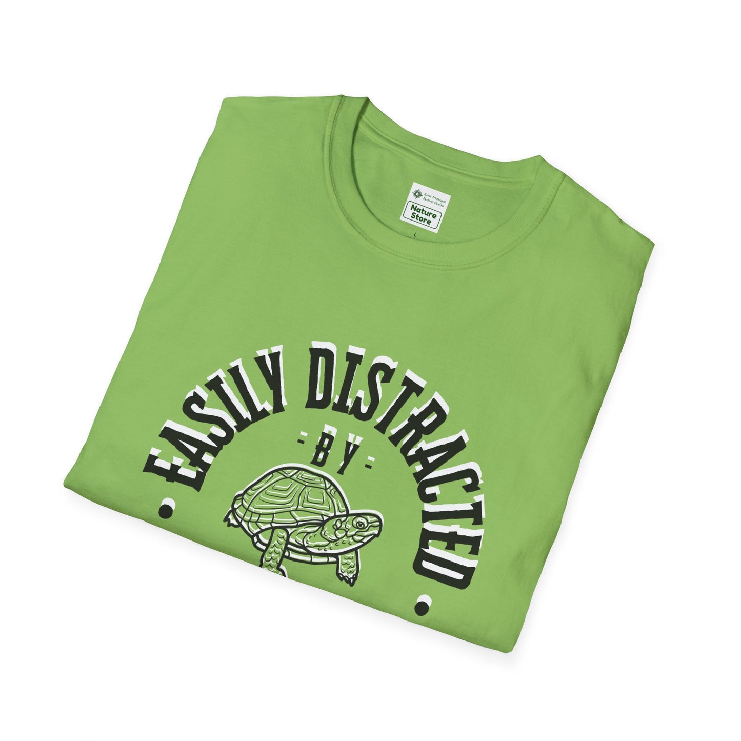 Unisex Softstyle T-Shirt, Distracted by Turtles