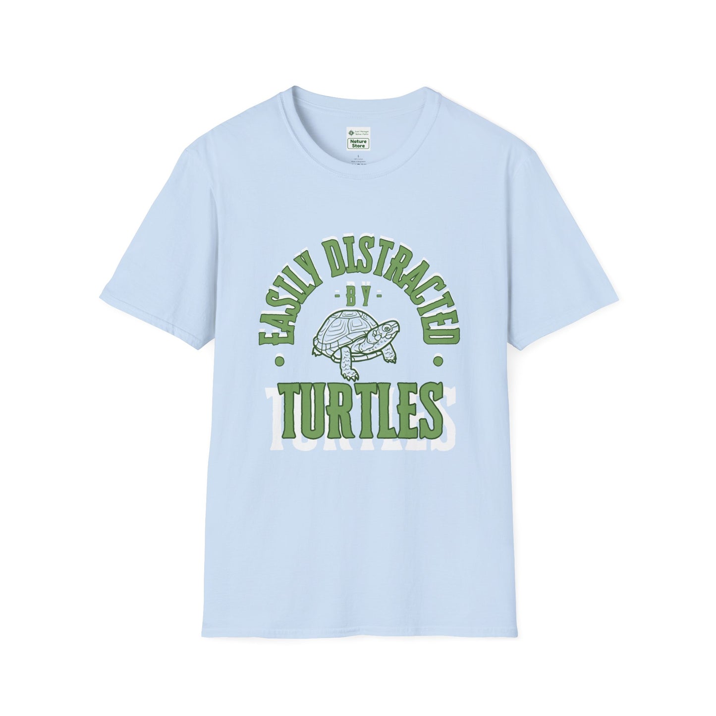 Unisex Softstyle T-Shirt, Distracted by Turtles