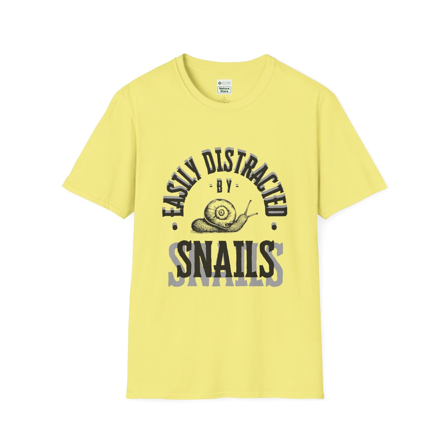 Unisex Softstyle T-Shirt, Distracted by Snails