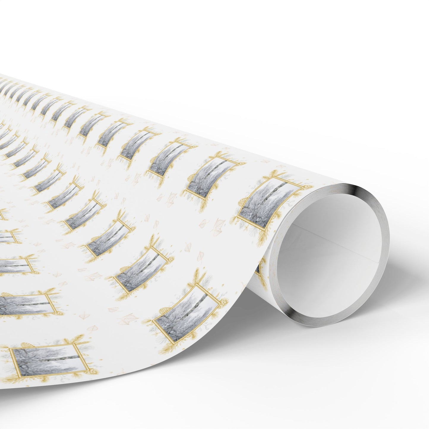 Wrapping Paper, Icy Birch - White