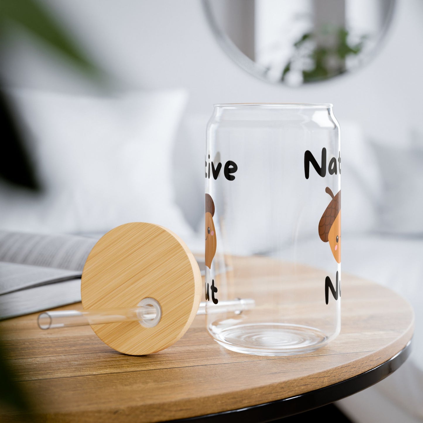 Sipper Glass, 16oz, Native Nut!