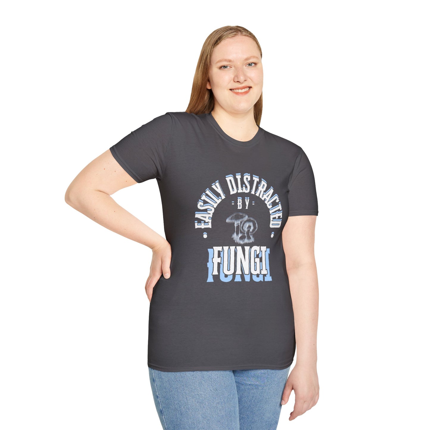 Unisex Softstyle T-Shirt, Distracted by Fungi