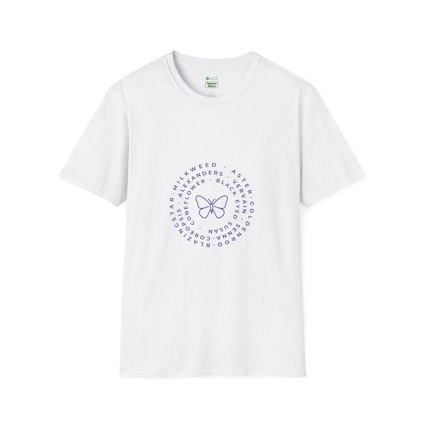 T-Shirt Unisex Softstyle, Native Plants & Butterflies
