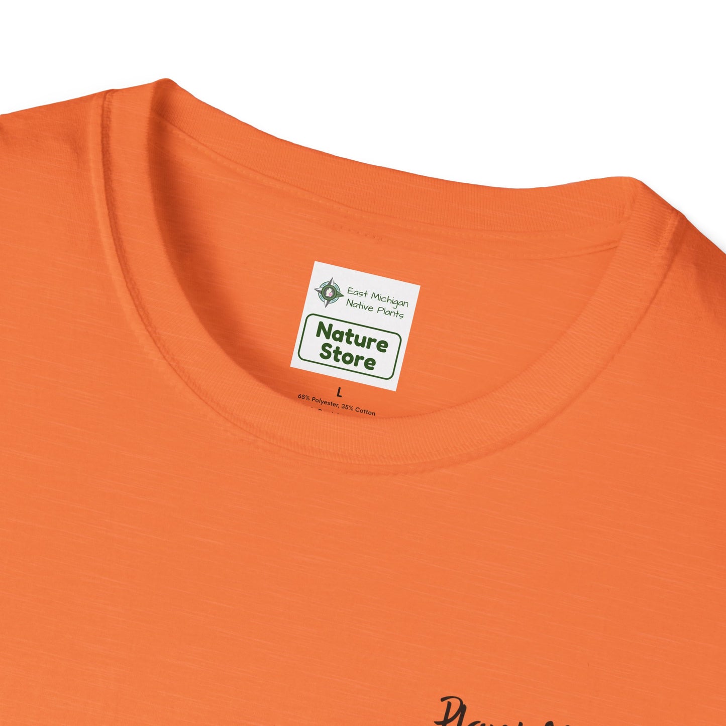 Unisex Softstyle T-Shirt I Love Native Plants, Asters (Back)
