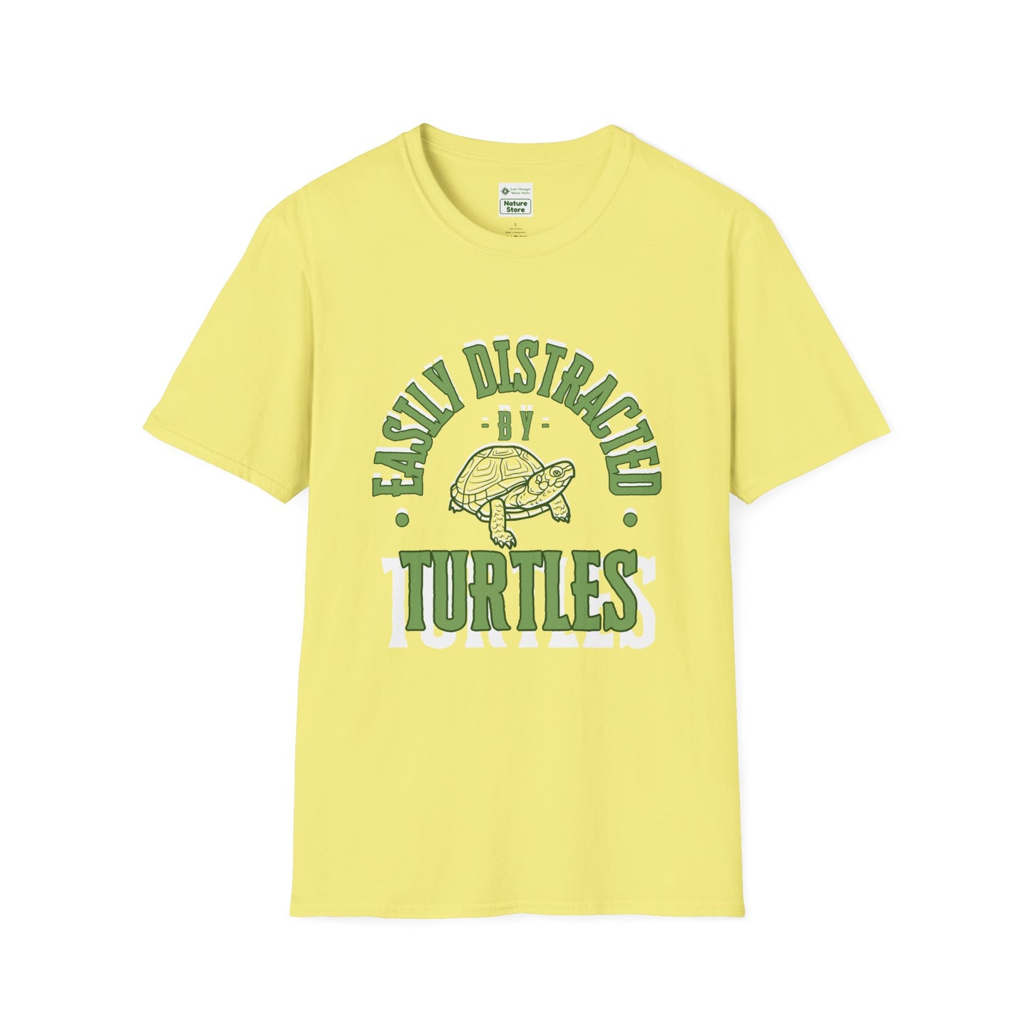 Unisex Softstyle T-Shirt, Distracted by Turtles