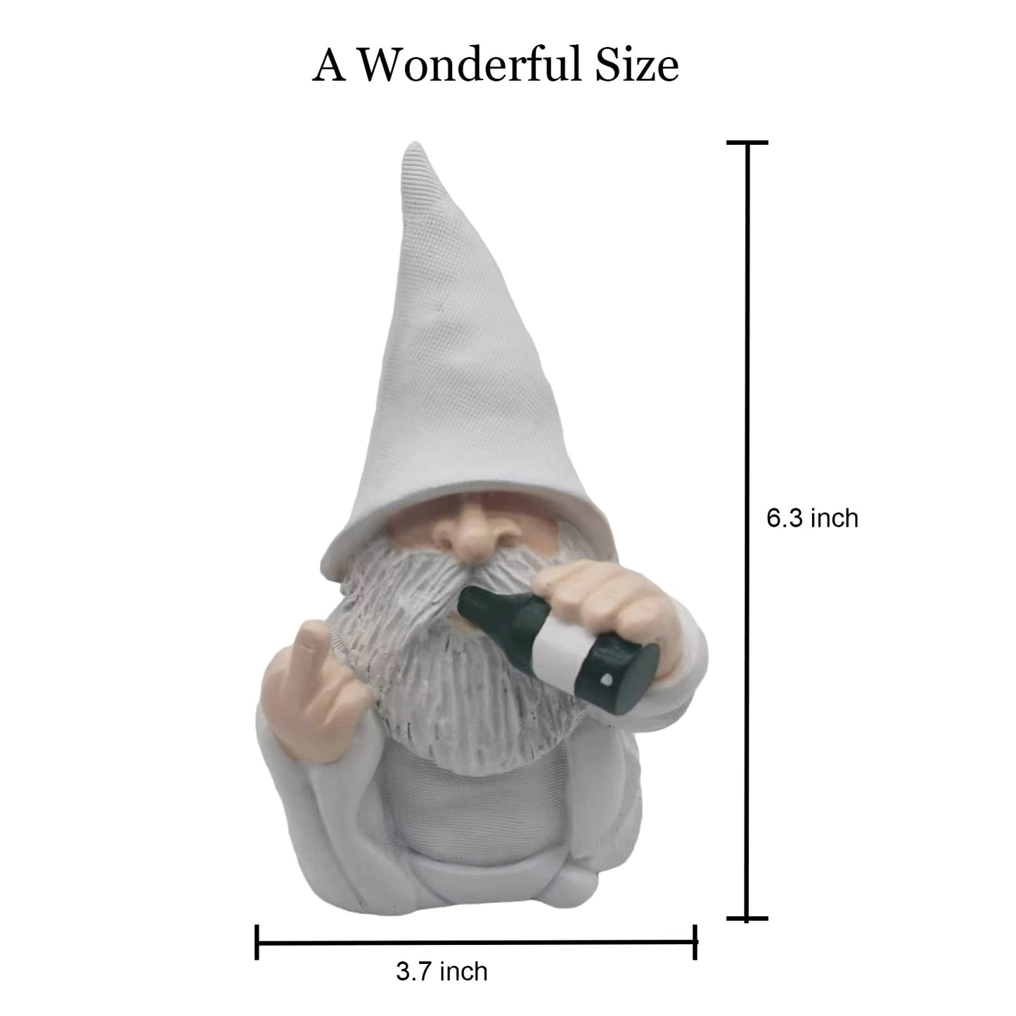 MINICAR Funny Middle Finger Garden Gnomes Statues Outdoor Decor, Drinking Gnome Sculptures Yard Patio Decorations Naughty Gifts