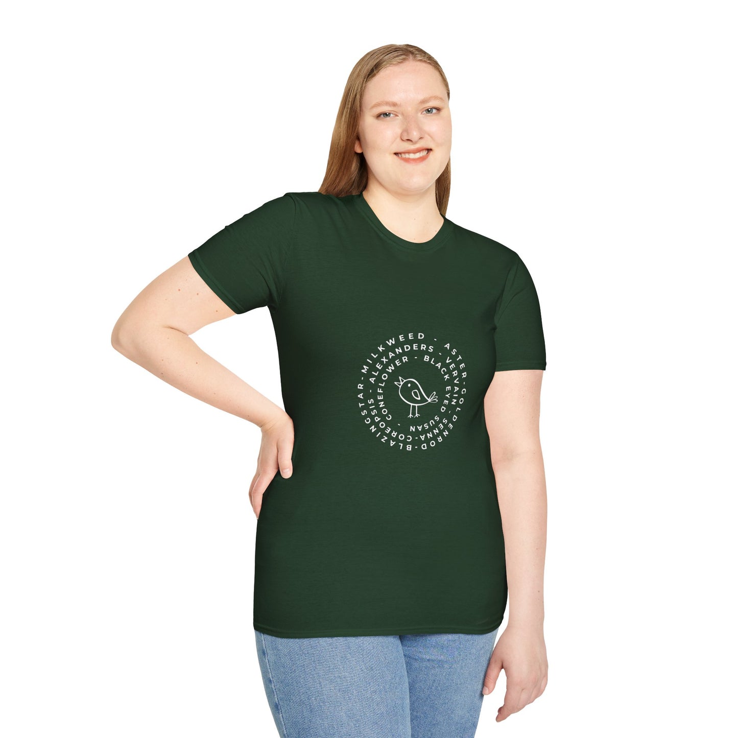 T-Shirt Unisex Softstyle, Native Plants & Birds