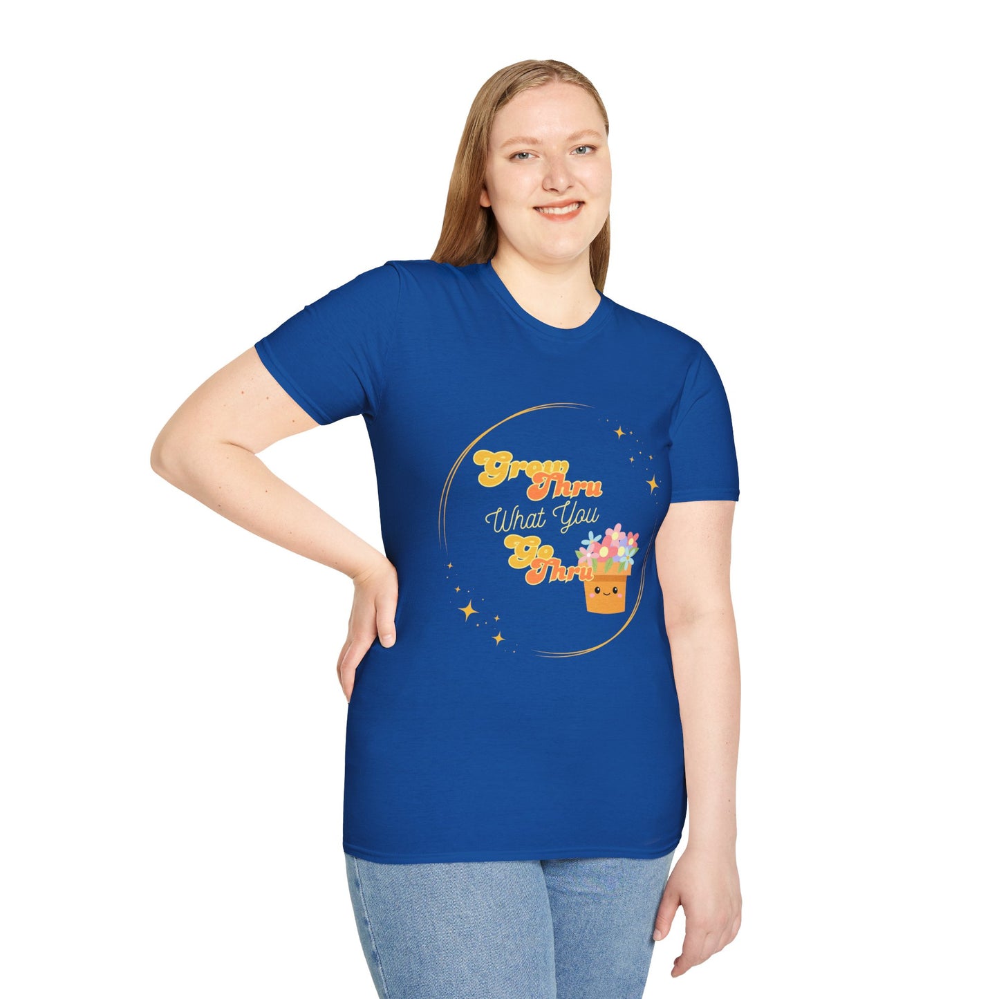 Unisex Softstyle T-Shirt Grow Through What You Go Through