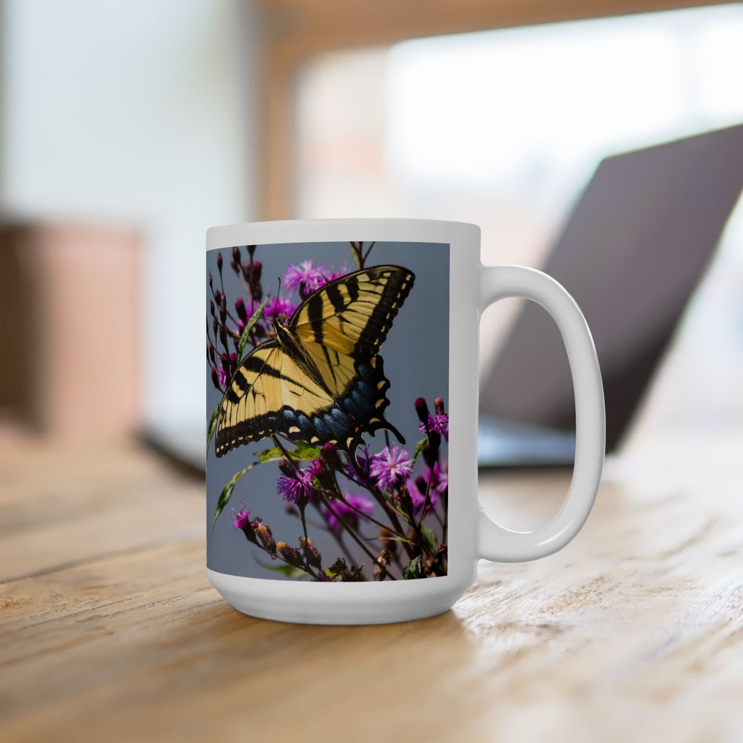 Ceramic Mug, (11oz, 15oz), Ironweed & Swallowtail