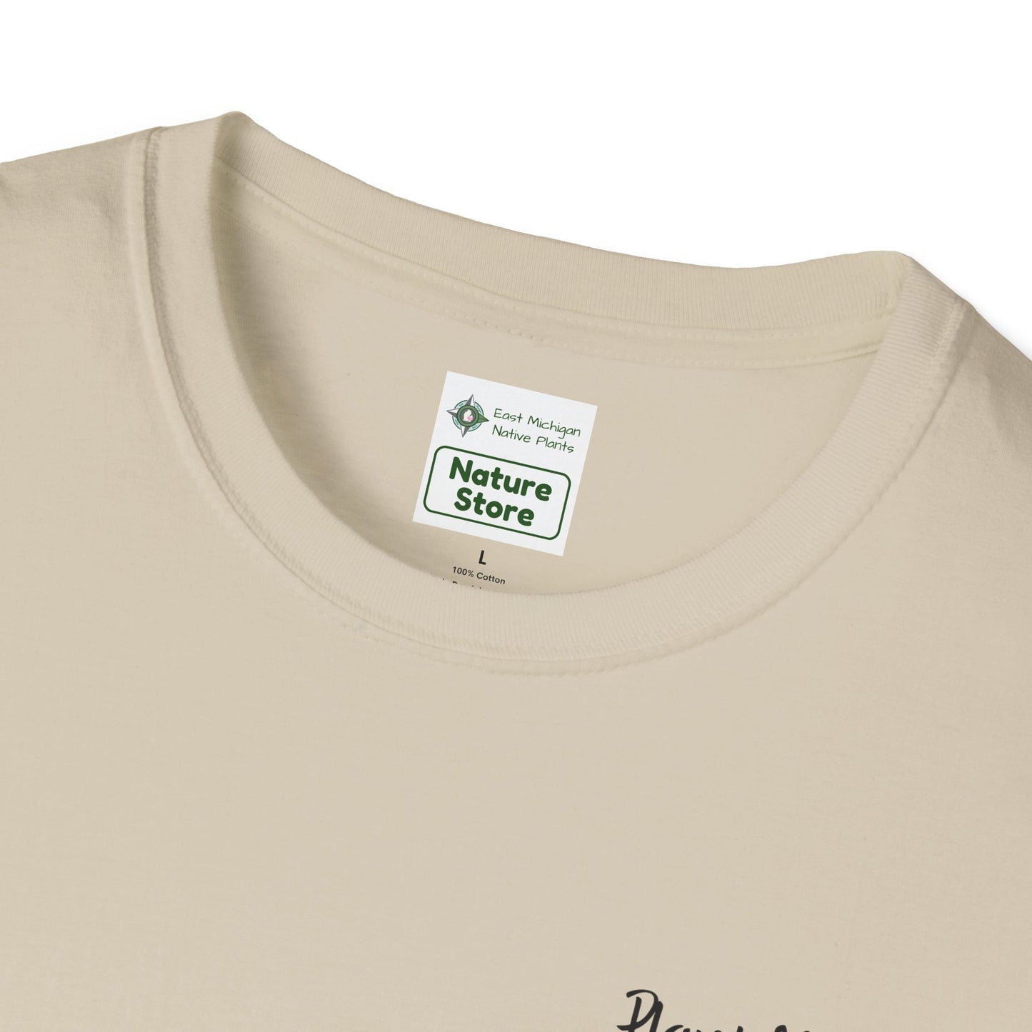 Unisex Softstyle T-Shirt I Love Native Plants, Asters (Back)