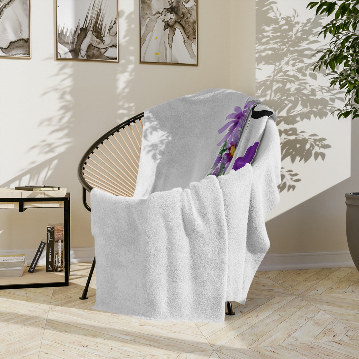 Microfiber Blanket, I Love Native Plants, Asters