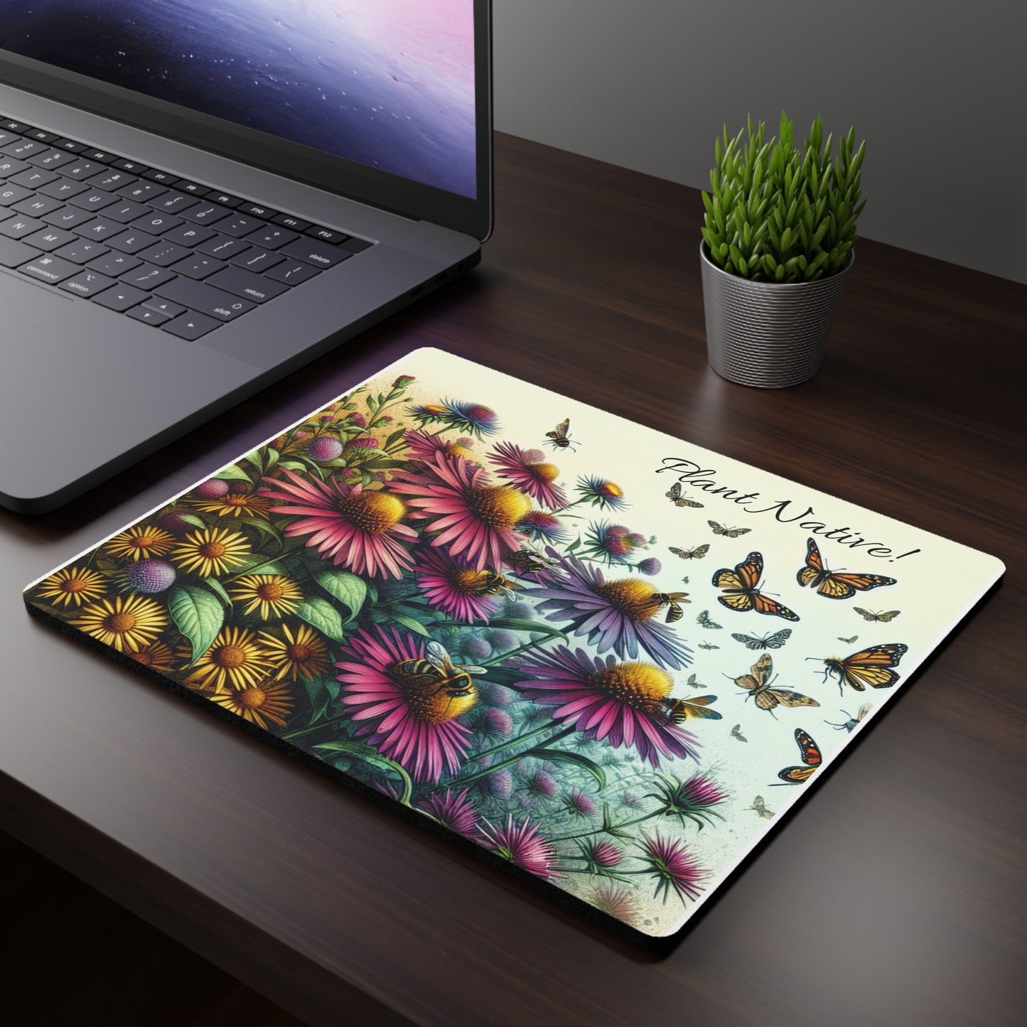 Mouse Pad, Asters Plant Native!