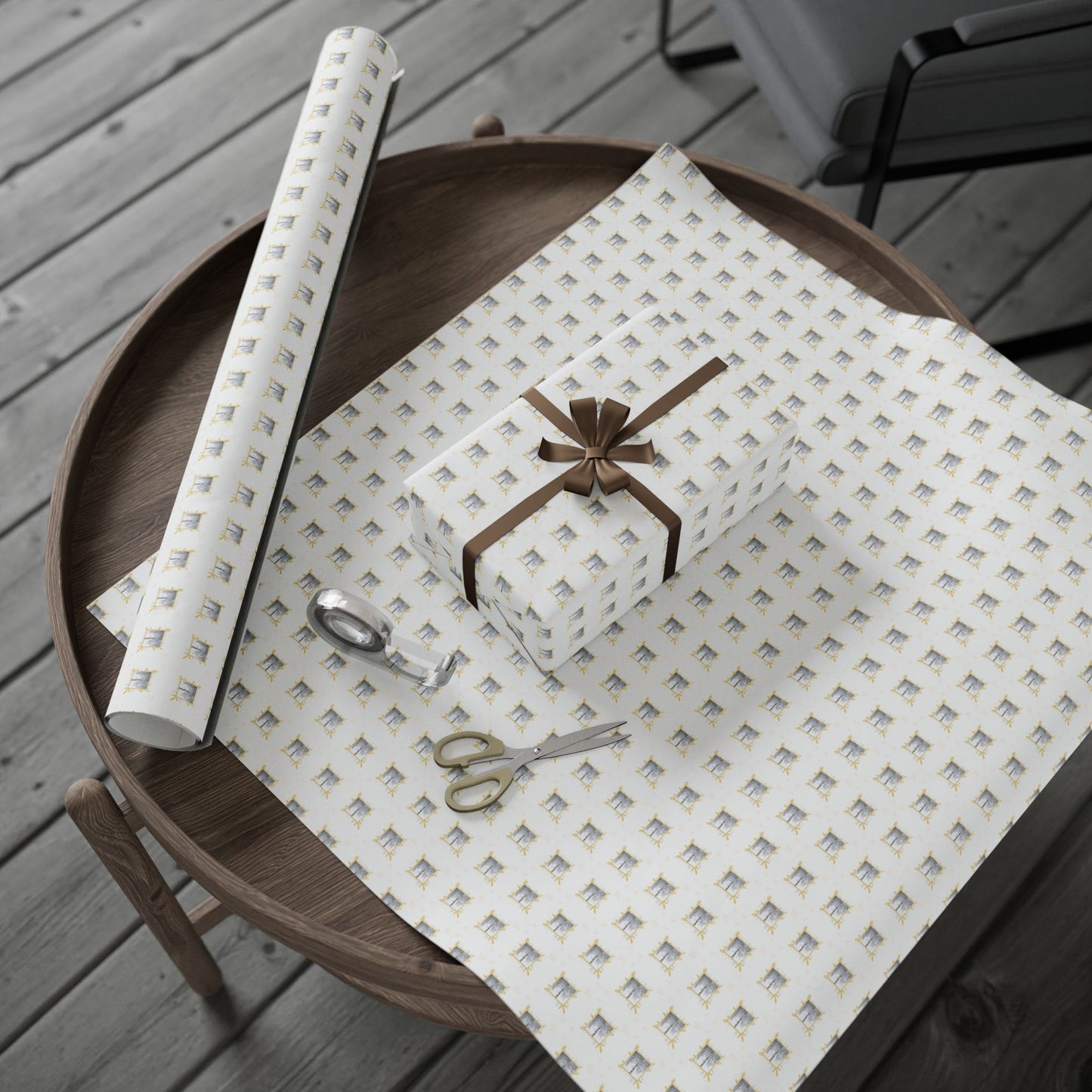 Wrapping Paper, Icy Birch - White
