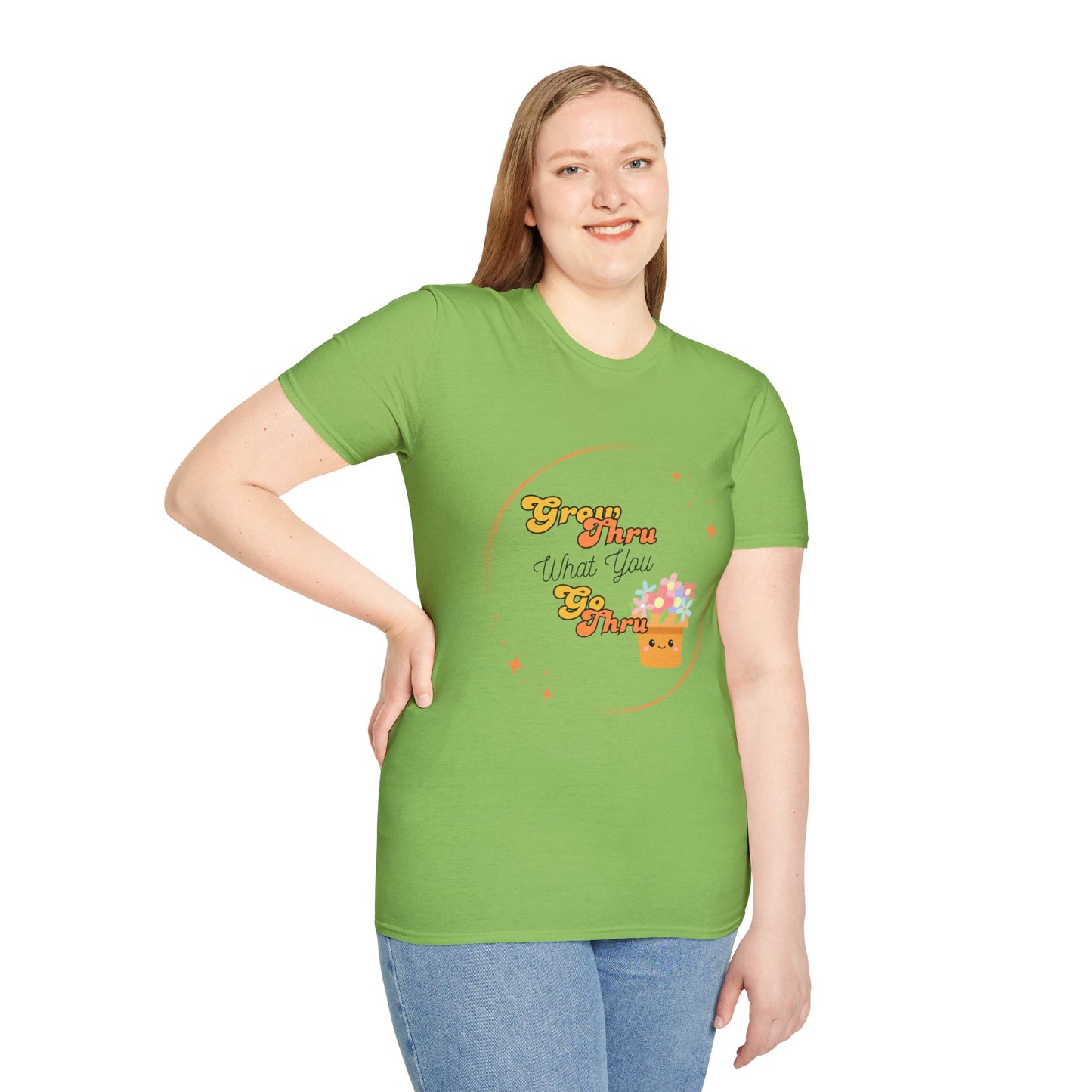 Unisex Softstyle T-Shirt Grow Through What You Go Through