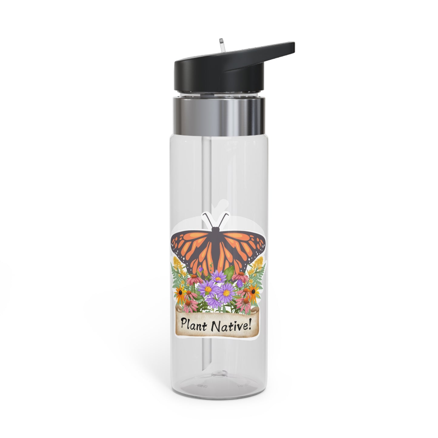 Sport Bottle, 20oz, Monarch Plant Native