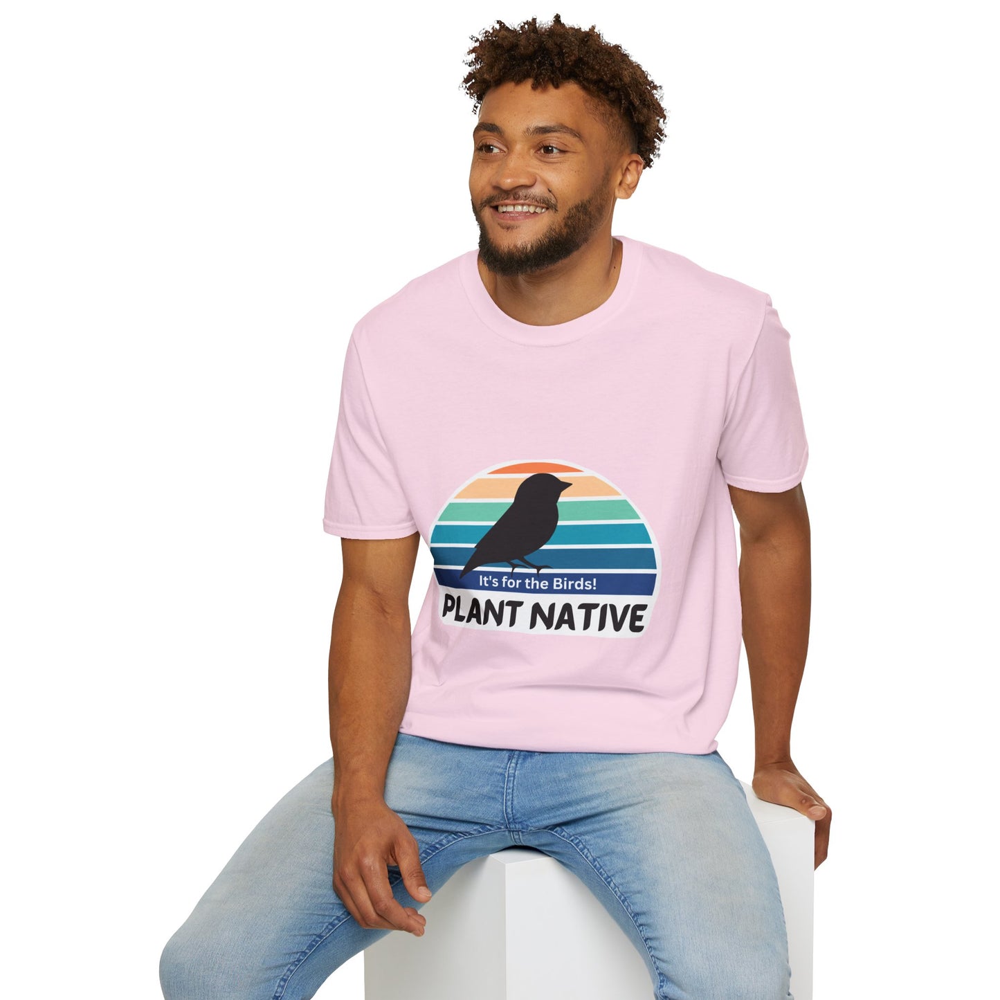 Unisex Softstyle T-Shirt, Plant Native! It's for the Birds!