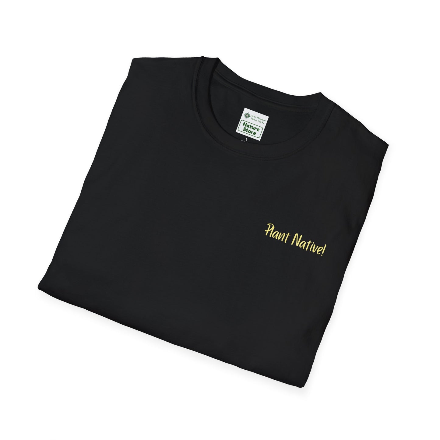 Unisex Softstyle T-Shirt I Love Native Plants, Asters (Back)