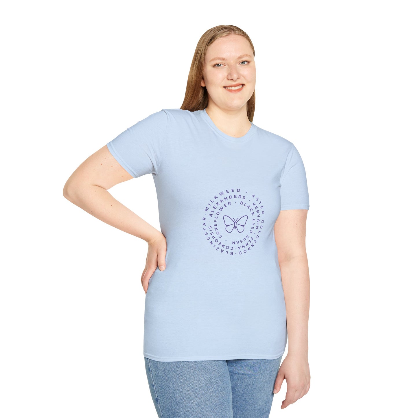 T-Shirt Unisex Softstyle, Native Plants & Butterflies