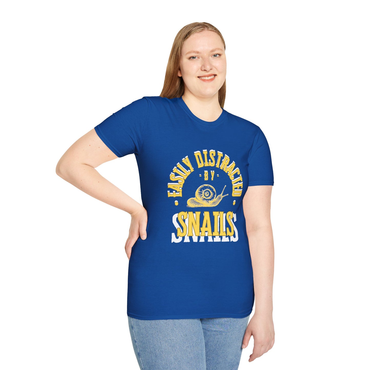 Unisex Softstyle T-Shirt, Distracted by Snails