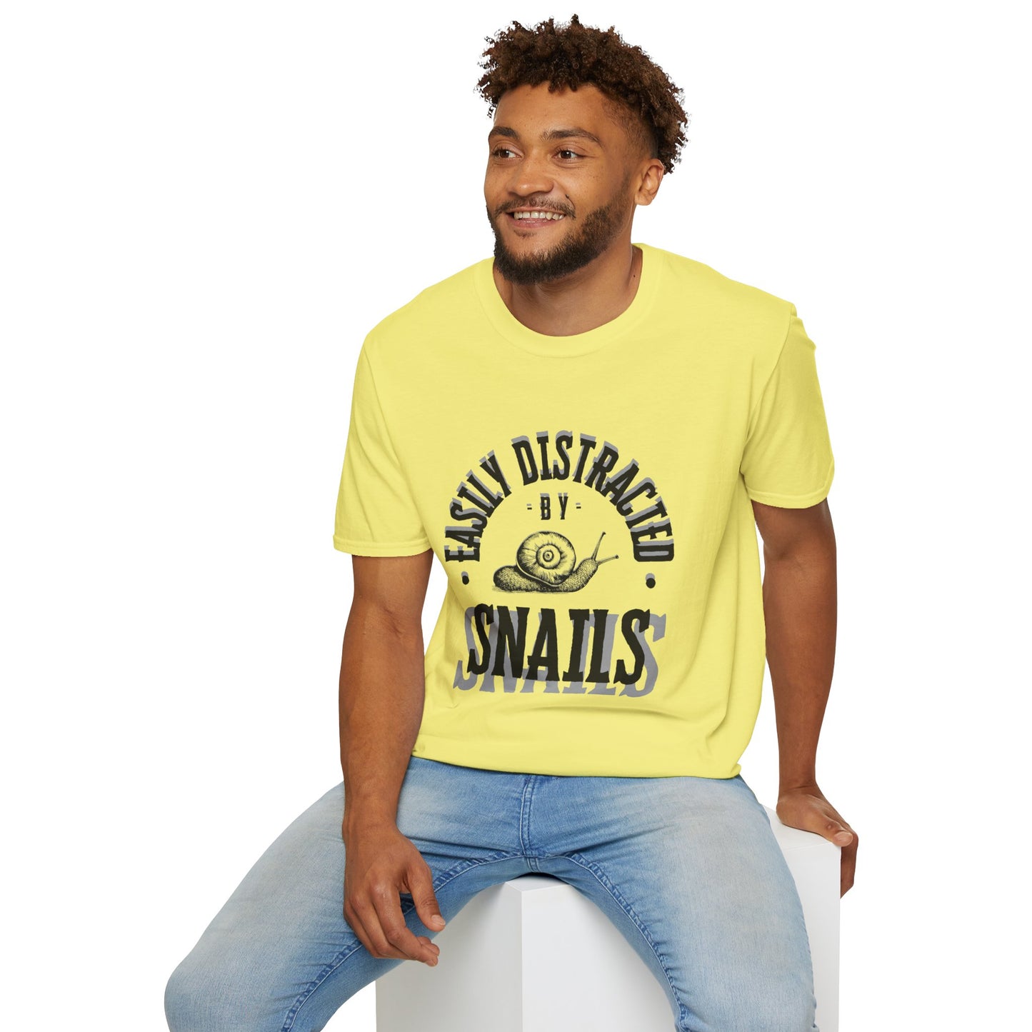 Unisex Softstyle T-Shirt, Distracted by Snails