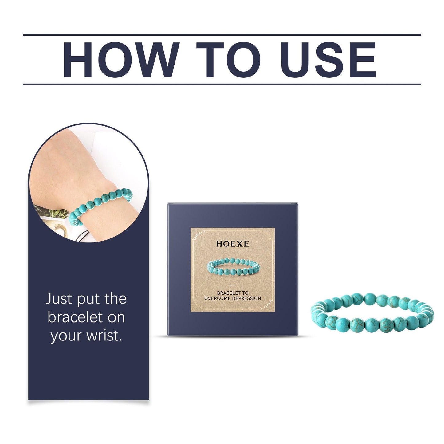 Blue Turquoise Bracelet, Simple And Elegant Personality With Stylish Accessories Hand Decoration Portable Bracelet