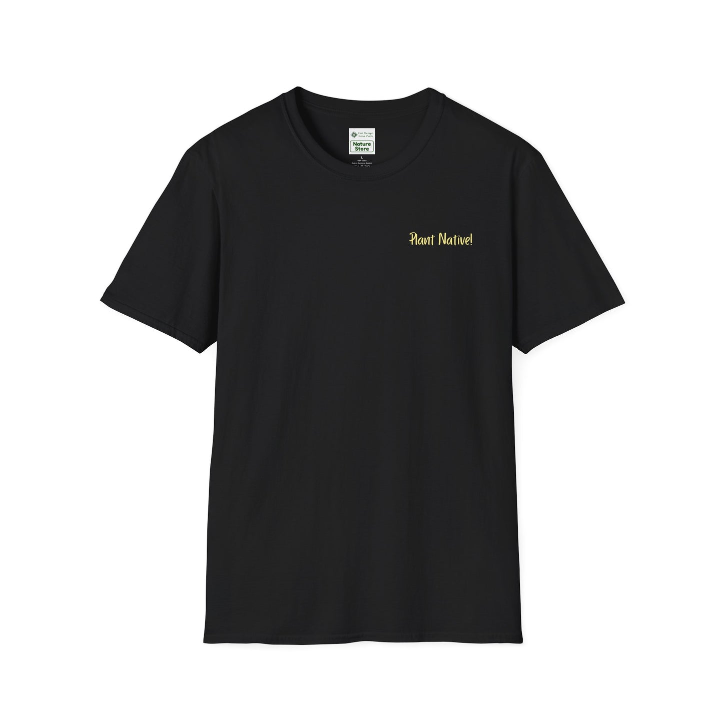 Unisex Softstyle T-Shirt I Love Native Plants, Asters (Back)