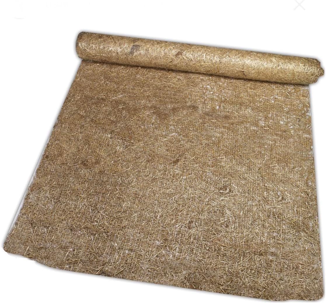 Farm Plastic Supply - Erosion Control Blanket - Straw Garden and Landscape Cover, Erosion Control Blanket, Straw Blanket, Erosion Control, Mulch, Slope Stabilizer, and Seed Protector (4' x 50')