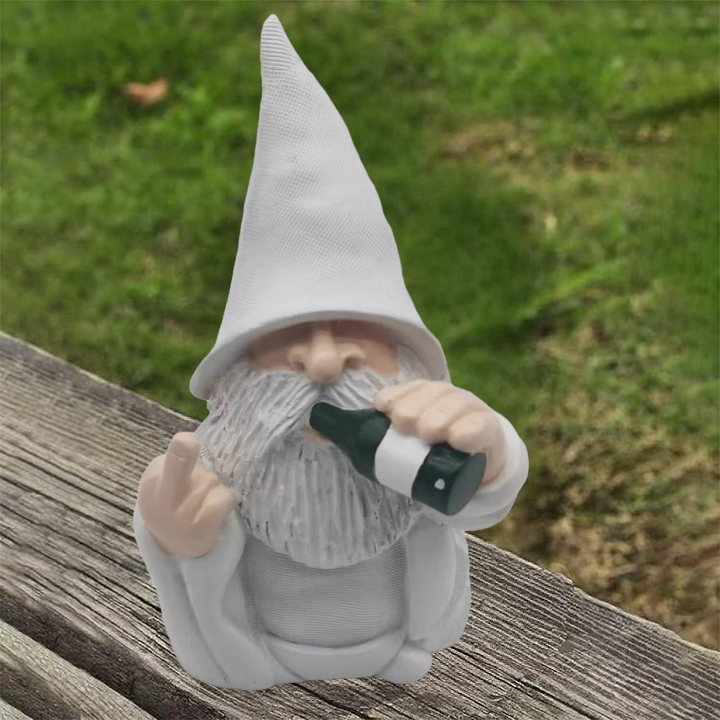 MINICAR Funny Middle Finger Garden Gnomes Statues Outdoor Decor, Drinking Gnome Sculptures Yard Patio Decorations Naughty Gifts