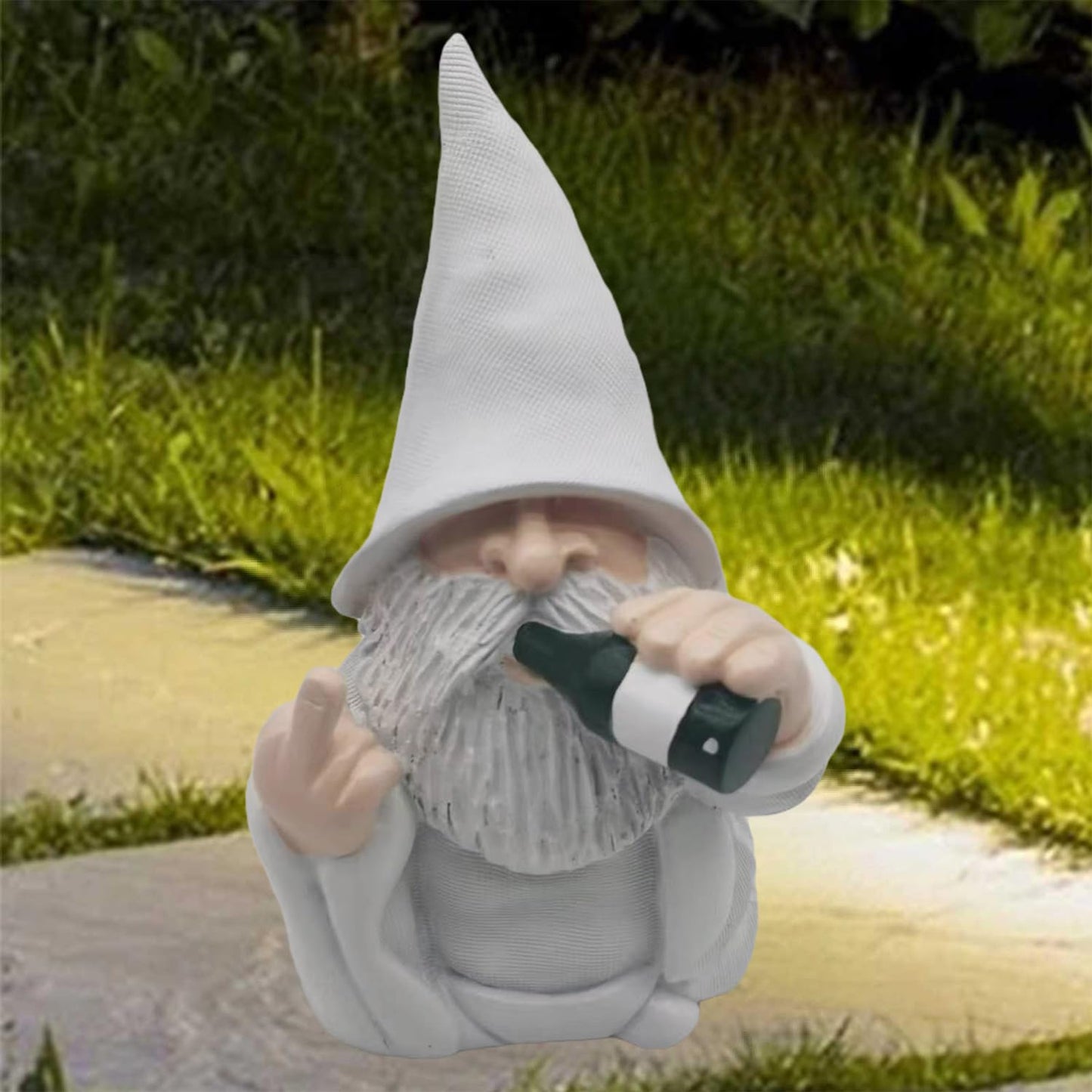 MINICAR Funny Middle Finger Garden Gnomes Statues Outdoor Decor, Drinking Gnome Sculptures Yard Patio Decorations Naughty Gifts