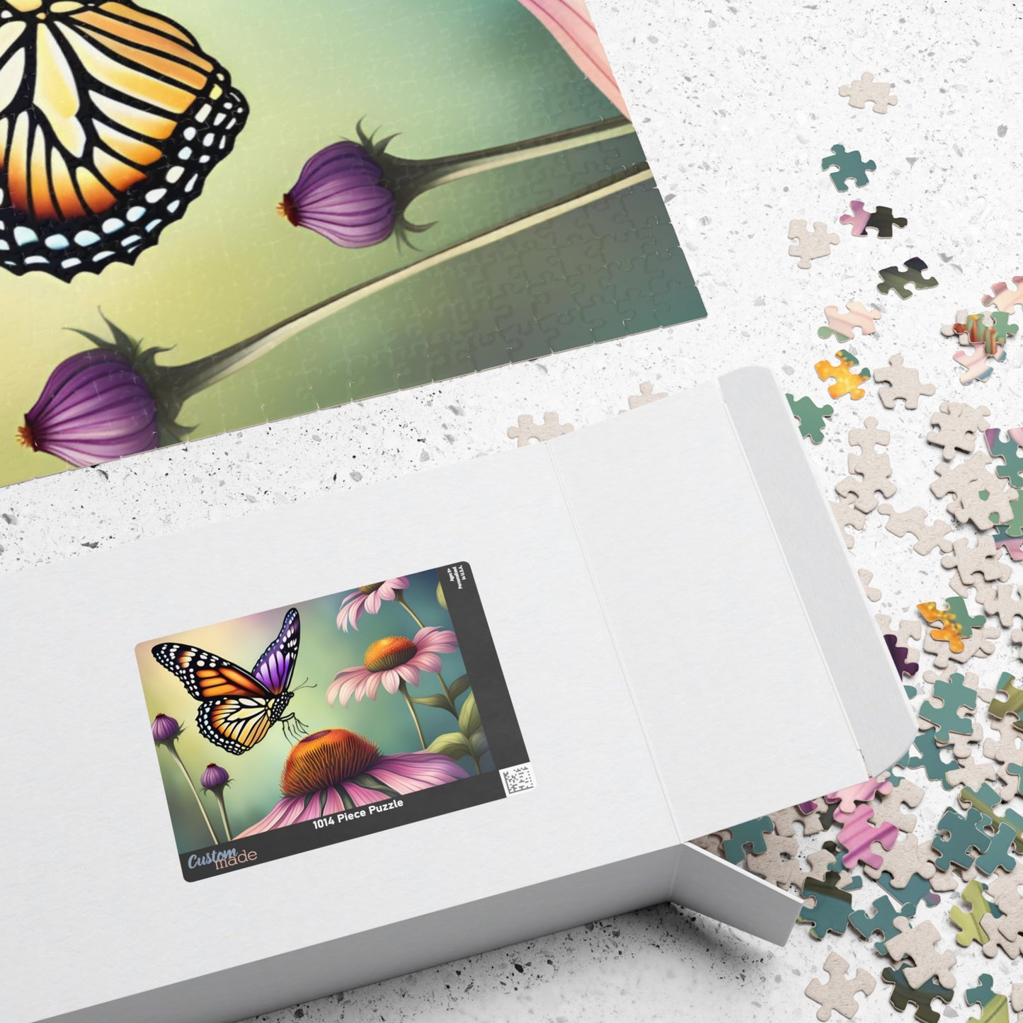 Puzzle, Coneflowers & Monarch (110, 252, 520, 1014-piece)