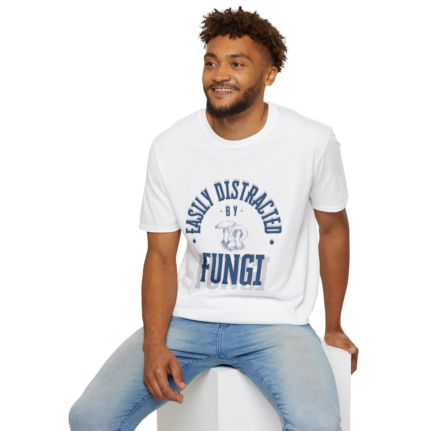Unisex Softstyle T-Shirt, Distracted by Fungi