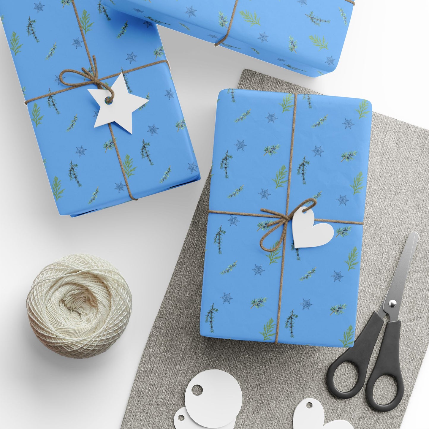 Wrapping Paper, Juniper Berry - Lt Blue