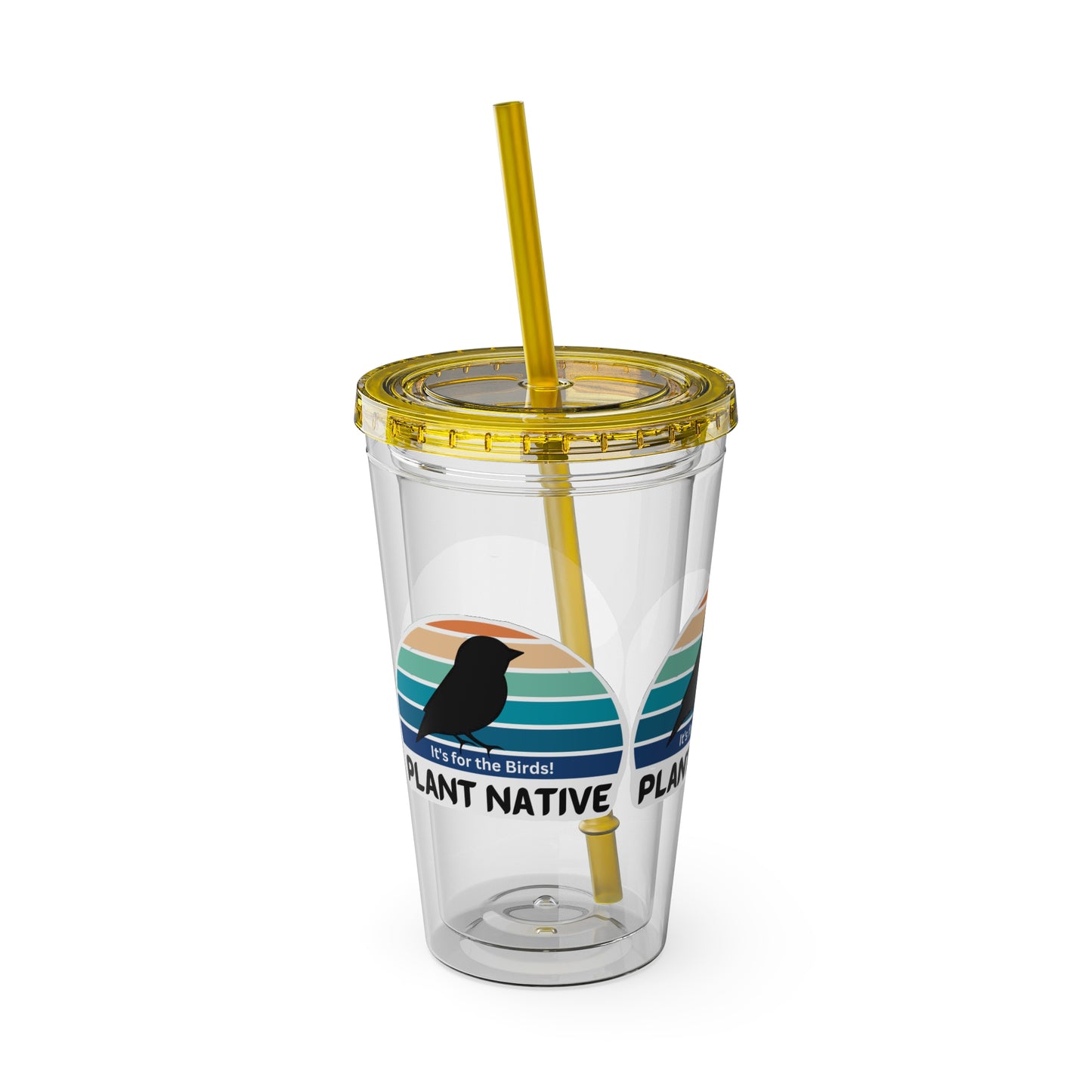 Tumbler with Straw, 16oz, It's For The Birds