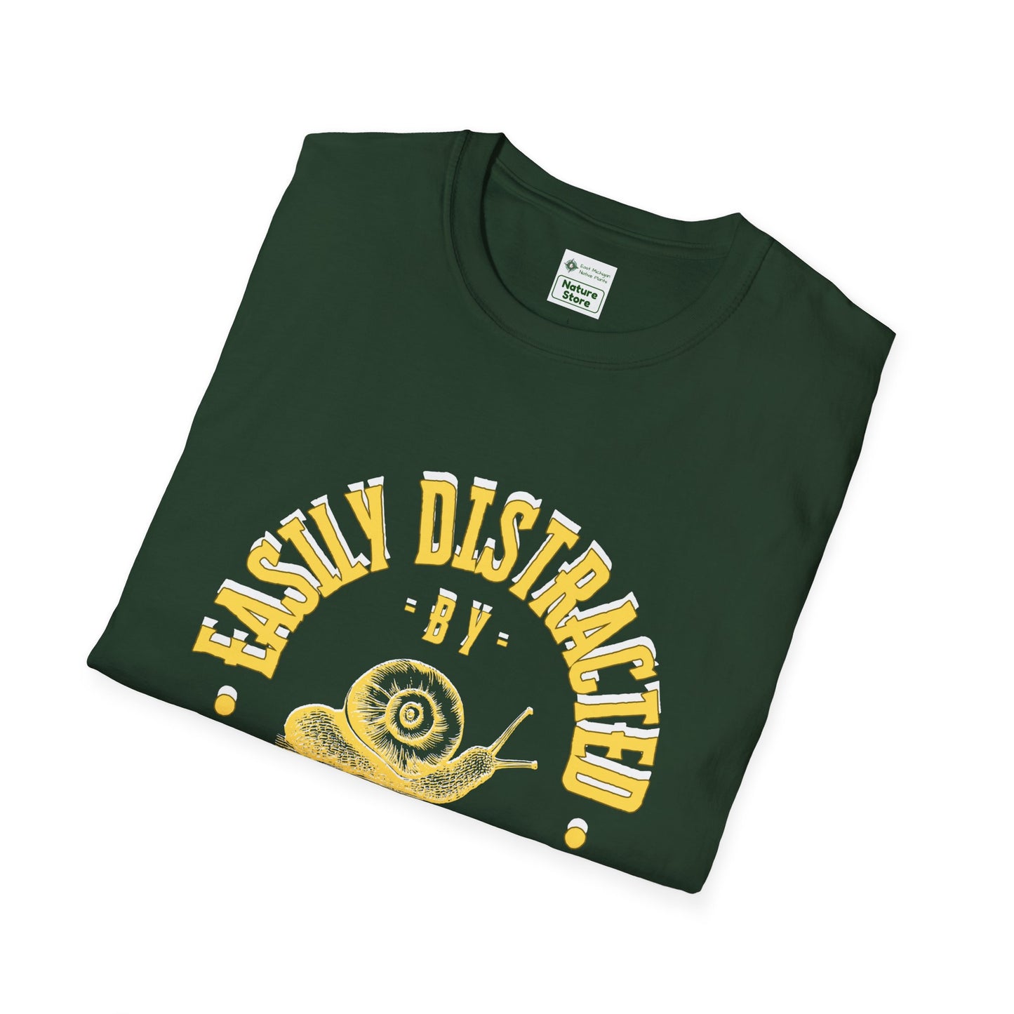 Unisex Softstyle T-Shirt, Distracted by Snails